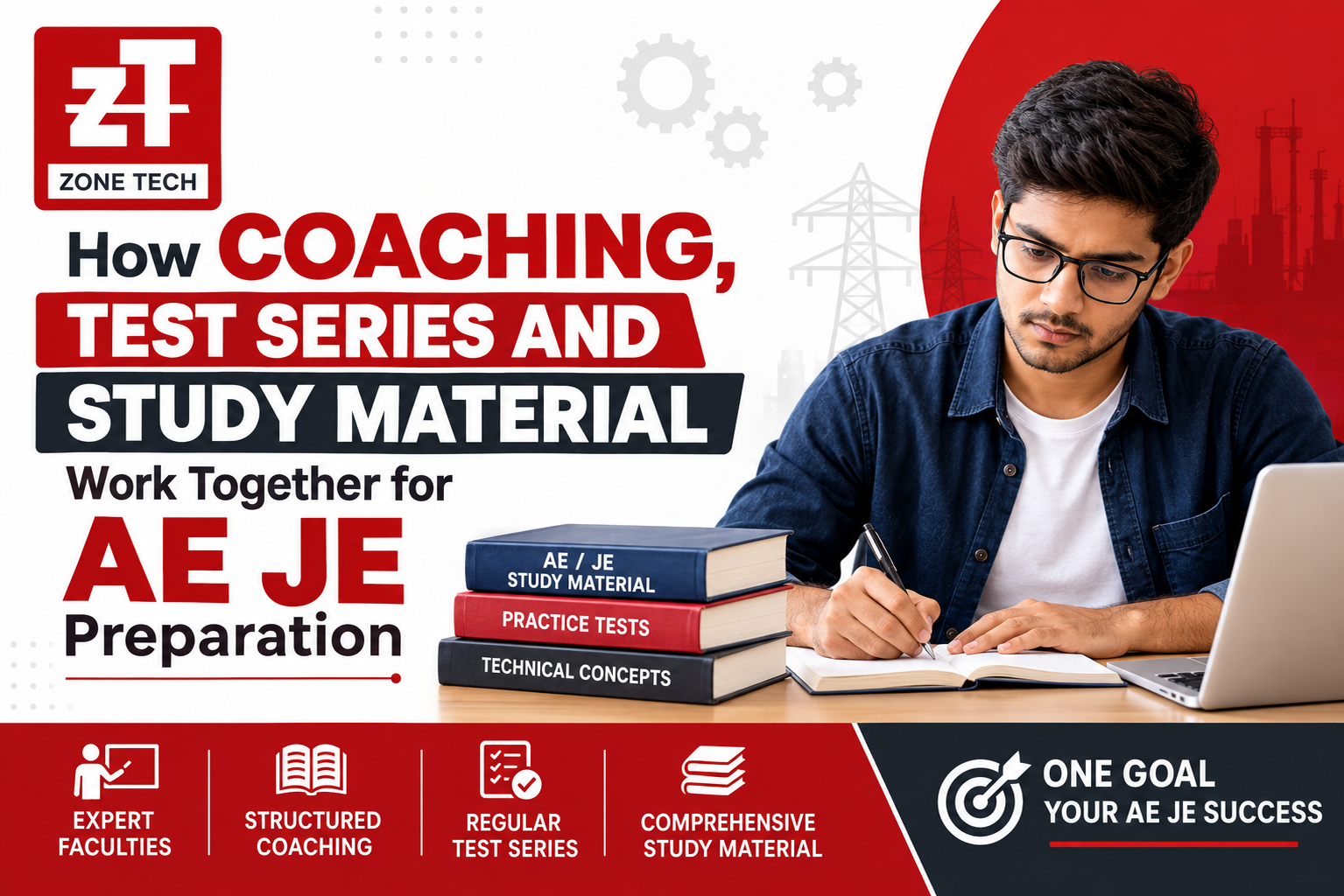 How Coaching, Test Series and Study Material Work Together for AE JE Preparation