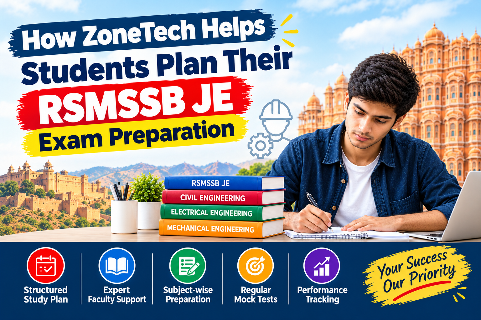 How ZoneTech Helps Students Plan Their RSMSSB JE Exam Preparation